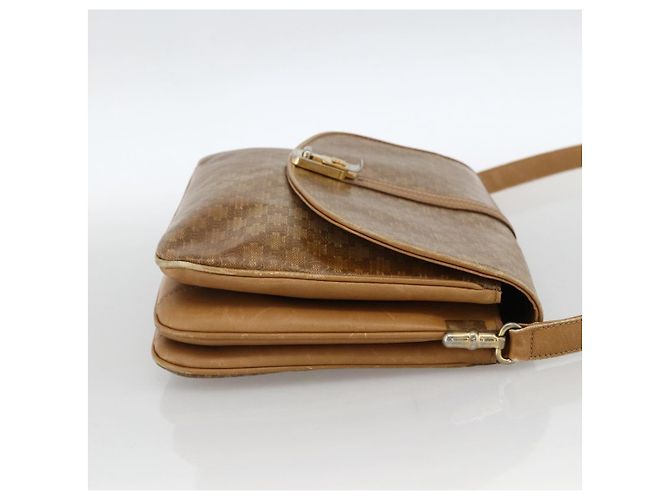 Céline Borsa a spalla in tela Macadam CELINE in pelle PVC beige oro Auth ARZ884 D'oro - vista 5