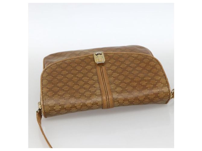 Céline Borsa a spalla in tela Macadam CELINE in pelle PVC beige oro Auth ARZ884 D'oro - vista 6