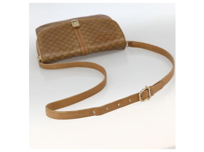 Céline Borsa a spalla in tela Macadam CELINE in pelle PVC beige oro Auth ARZ884 D'oro - vista 7