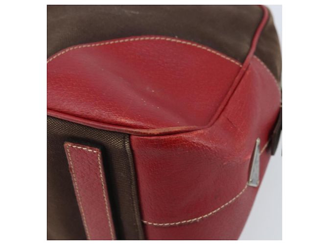 PRADA Handtasche aus braunem Canvas mit silberner Authentizität YKZ137 - Ansicht 10