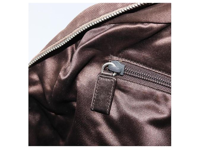 PRADA Handtasche aus braunem Canvas mit silberner Authentizität YKZ137 - Ansicht 20