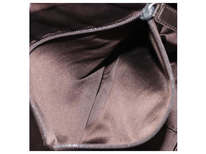 PRADA Handtasche aus braunem Canvas mit silberner Authentizität YKZ137 - Ansicht 21
