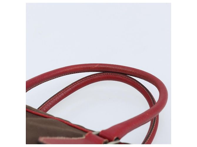 PRADA Handtasche aus braunem Canvas mit silberner Authentizität YKZ137 - Ansicht 8
