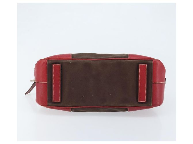 PRADA Handtasche aus braunem Canvas mit silberner Authentizität YKZ137 - Ansicht 9