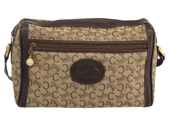 Céline Sac à bandoulière CELINE C Sulky 2 Set Noir Beige Auth 164638 - vue 2