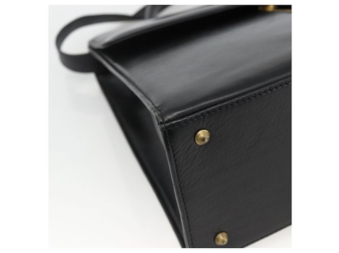 BALLY Borsa a mano in pelle 2 vie Nero Oro Auth ARZ827 D'oro - vista 13