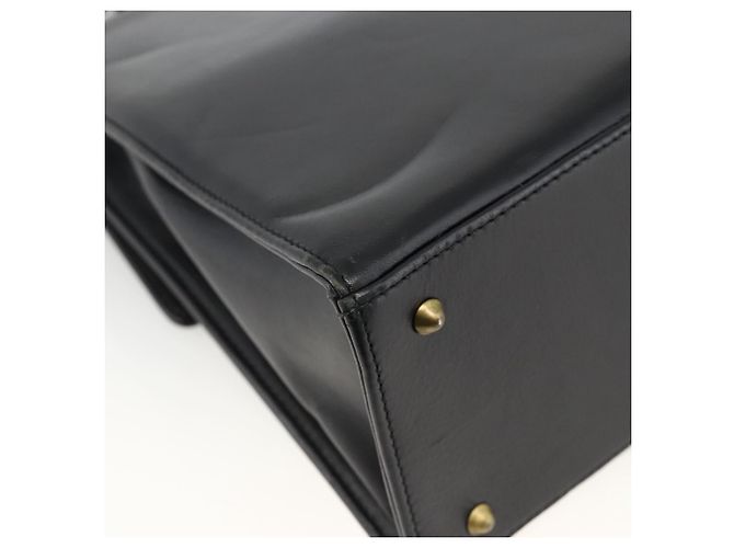 BALLY Borsa a mano in pelle 2 vie Nero Oro Auth ARZ827 D'oro - vista 15