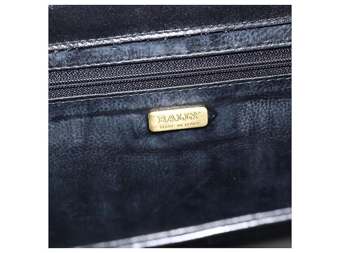 BALLY Borsa a mano in pelle 2 vie Nero Oro Auth ARZ827 D'oro - vista 18