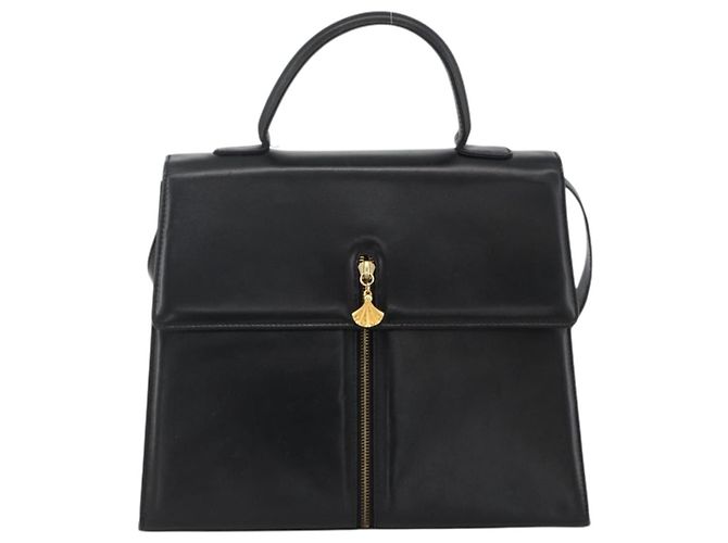BALLY Borsa a mano in pelle 2 vie Nero Oro Auth ARZ827 D'oro - vista 2