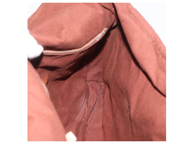 Hermès HERMES Borsa Fourre Tout a Spalla Cotone Marrone Argento Auth bs34324 - vista 19