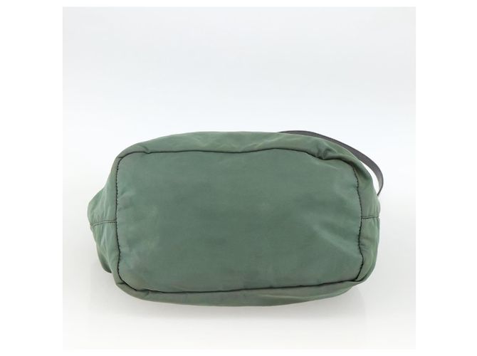 Borsa a mano PRADA in nylon 2 vie verde oro Auth bs34262 D'oro - vista 11