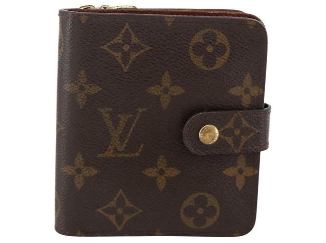 Portafoglio Compact Zip Monogram LOUIS VUITTON M61667 LV Auth AMZ571 Monogramma - vista 2