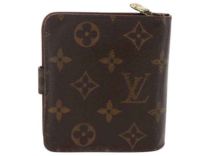 Portafoglio Compact Zip Monogram LOUIS VUITTON M61667 LV Auth AMZ571 Monogramma - vista 3