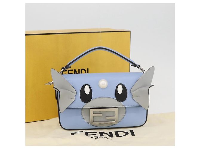 FENDI Nappa Dratini FRGMT x POKMON Mamma Baguette Pelle 2way Auth 158602SM - vista 30