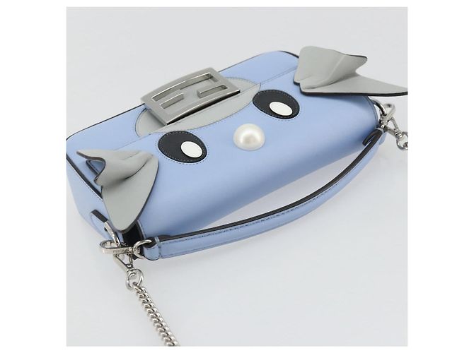 FENDI Nappa Dratini FRGMT x POKMON Mamma Baguette Pelle 2way Auth 158602SM - vista 6