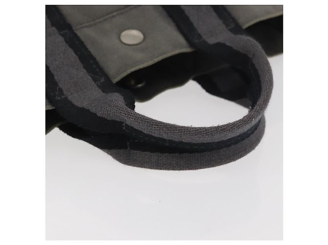 Hermès HERMES Fourre Tout PM Handtasche Canvas Grau Silber Auth BAZ508 Braun - Ansicht 7