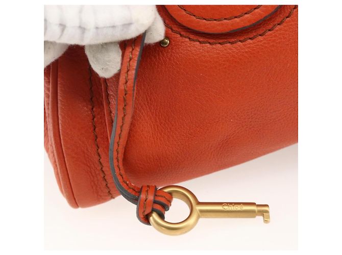Chloé Borsa a mano Chloe Paddington in pelle arancione oro argento autentica YKZ1580SAM - vista 17