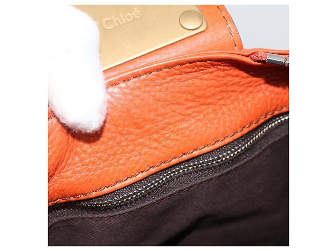 Chloé Borsa a mano Chloe Paddington in pelle arancione oro argento autentica YKZ1580SAM - vista 18