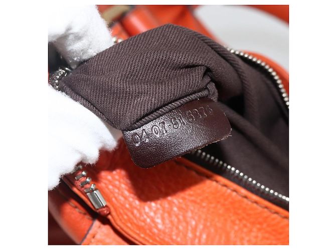 Chloé Borsa a mano Chloe Paddington in pelle arancione oro argento autentica YKZ1580SAM - vista 26