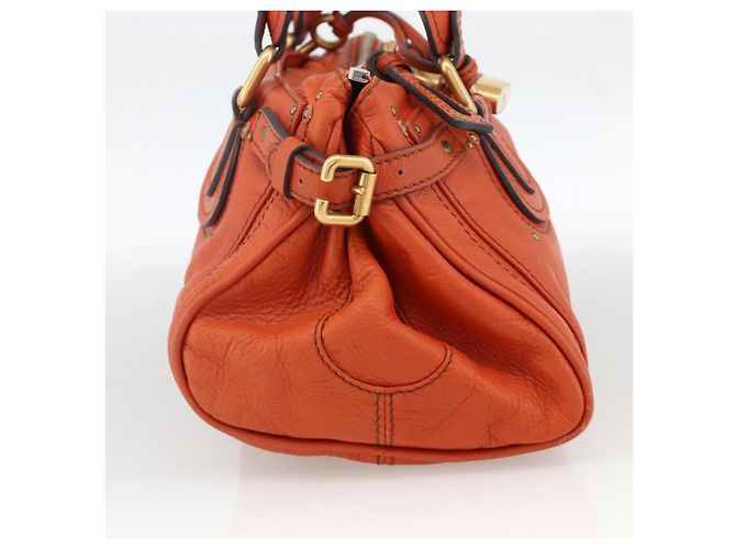 Chloé Borsa a mano Chloe Paddington in pelle arancione oro argento autentica YKZ1580SAM - vista 4