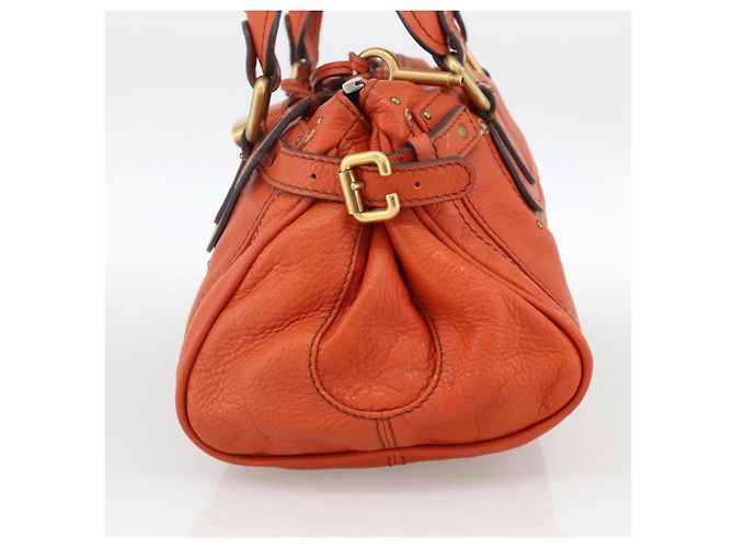 Chloé Borsa a mano Chloe Paddington in pelle arancione oro argento autentica YKZ1580SAM - vista 5