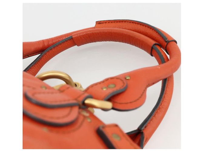 Chloé Borsa a mano Chloe Paddington in pelle arancione oro argento autentica YKZ1580SAM - vista 8