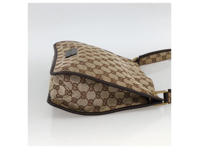 Borsa a Spalla GG Canvas Gucci Beige Oro 91762 Auth BAZ020 D'oro - vista 5