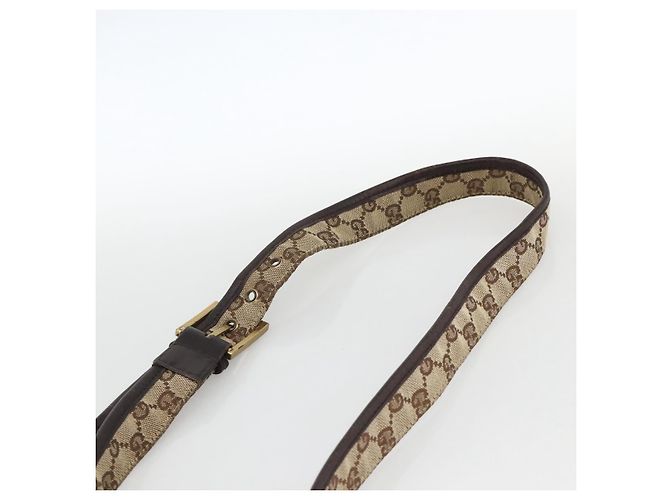 Borsa a Spalla GG Canvas Gucci Beige Oro 91762 Auth BAZ020 D'oro - vista 8