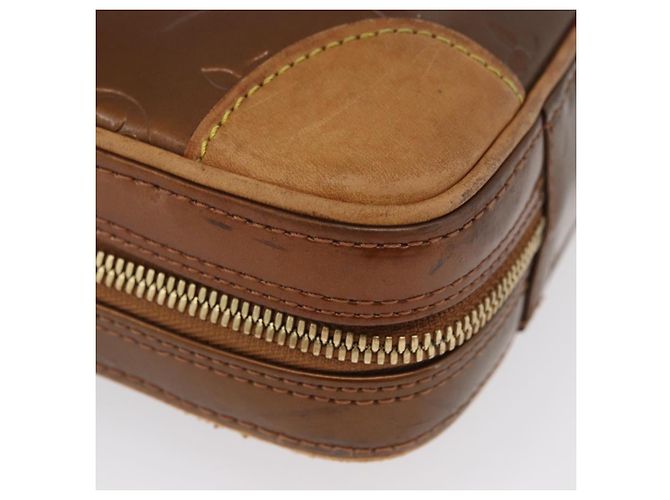 LOUIS VUITTON Borsa a Mano Monogram Vernis Van Damme Bronzo M91125 LV Auth YKZ119 - vista 14