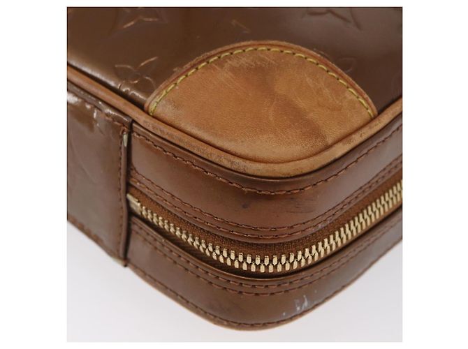 LOUIS VUITTON Borsa a Mano Monogram Vernis Van Damme Bronzo M91125 LV Auth YKZ119 - vista 15