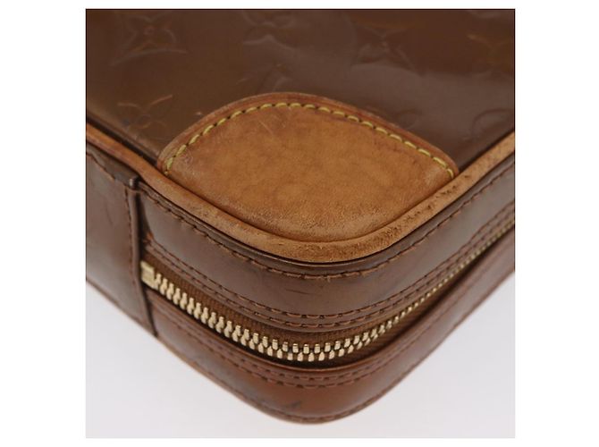 LOUIS VUITTON Borsa a Mano Monogram Vernis Van Damme Bronzo M91125 LV Auth YKZ119 - vista 17