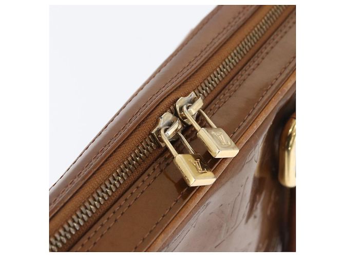 LOUIS VUITTON Borsa a Mano Monogram Vernis Van Damme Bronzo M91125 LV Auth YKZ119 - vista 18
