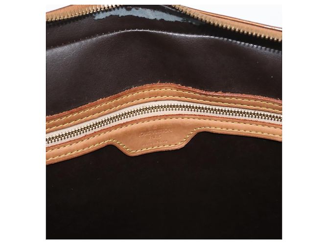 LOUIS VUITTON Borsa a Mano Monogram Vernis Van Damme Bronzo M91125 LV Auth YKZ119 - vista 19