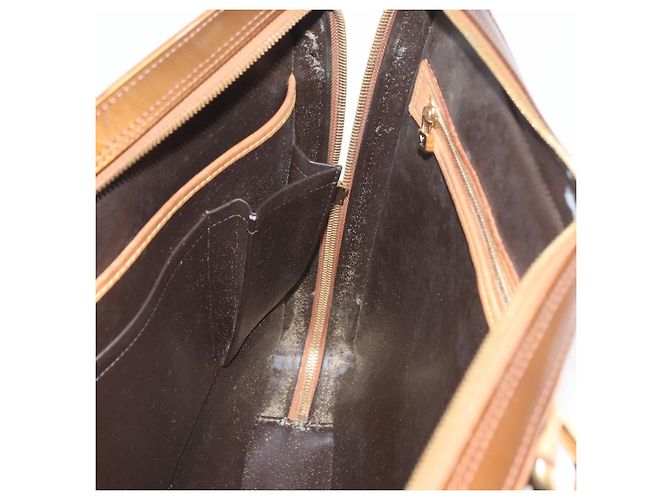 LOUIS VUITTON Borsa a Mano Monogram Vernis Van Damme Bronzo M91125 LV Auth YKZ119 - vista 21