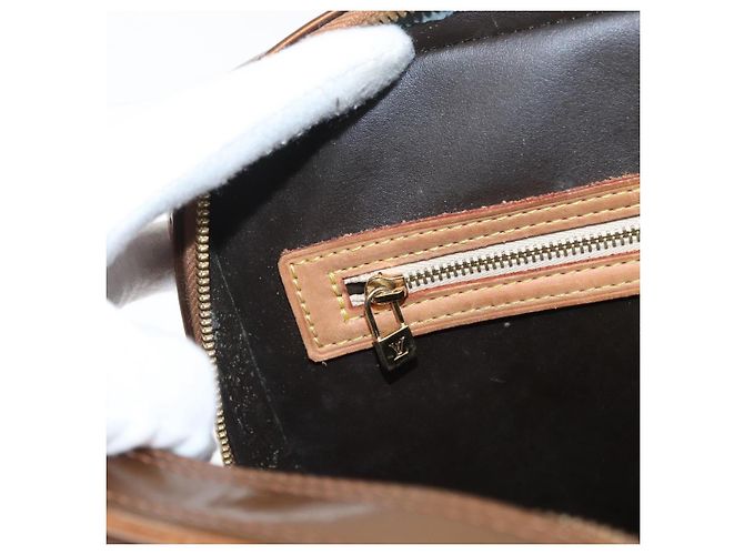 LOUIS VUITTON Borsa a Mano Monogram Vernis Van Damme Bronzo M91125 LV Auth YKZ119 - vista 23