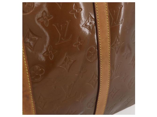 LOUIS VUITTON Borsa a Mano Monogram Vernis Van Damme Bronzo M91125 LV Auth YKZ119 - vista 3