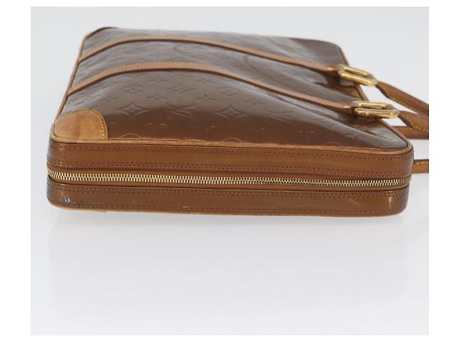 LOUIS VUITTON Borsa a Mano Monogram Vernis Van Damme Bronzo M91125 LV Auth YKZ119 - vista 4