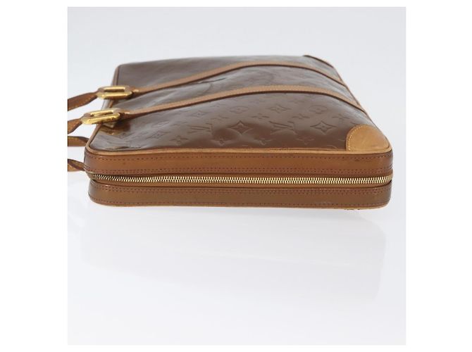 LOUIS VUITTON Borsa a Mano Monogram Vernis Van Damme Bronzo M91125 LV Auth YKZ119 - vista 5