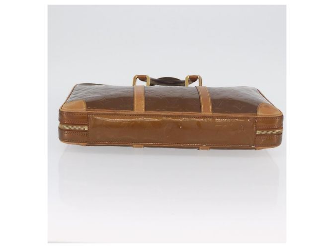 LOUIS VUITTON Borsa a Mano Monogram Vernis Van Damme Bronzo M91125 LV Auth YKZ119 - vista 6