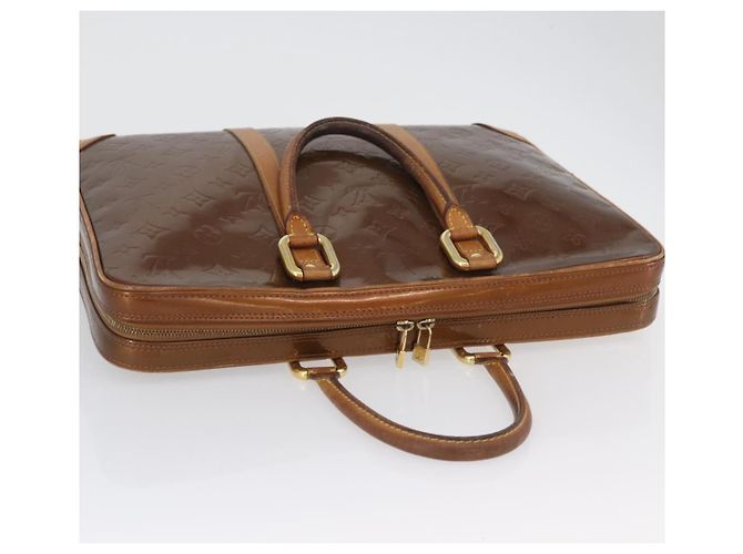 LOUIS VUITTON Borsa a Mano Monogram Vernis Van Damme Bronzo M91125 LV Auth YKZ119 - vista 7