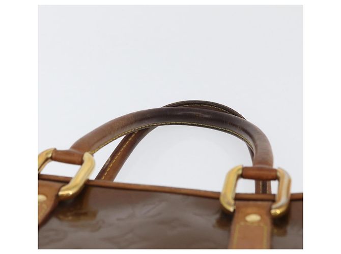 LOUIS VUITTON Borsa a Mano Monogram Vernis Van Damme Bronzo M91125 LV Auth YKZ119 - vista 9