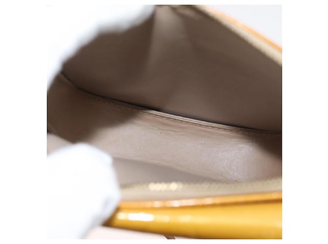 LOUIS VUITTON Bolsa de Accesorios Motto Monogram Vernis Beige M91136 LV Auth INZ016 - vista 10