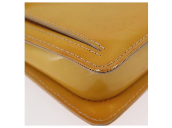 LOUIS VUITTON Bolsa de Accesorios Motto Monogram Vernis Beige M91136 LV Auth INZ016 - vista 14