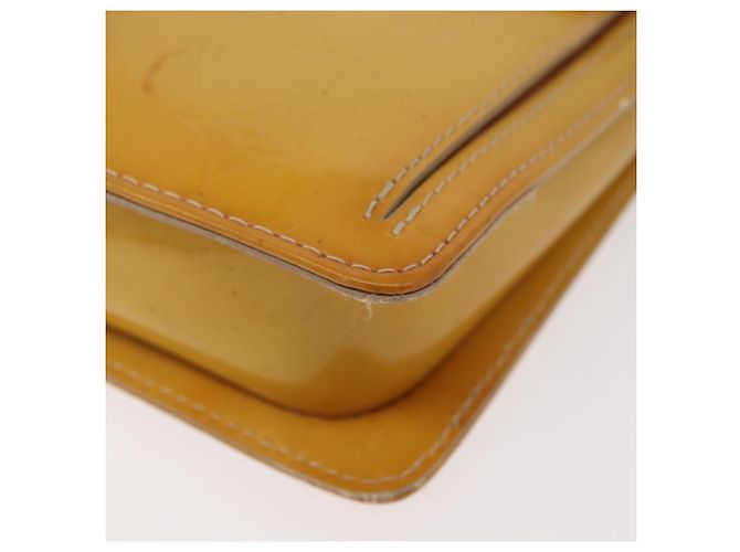 LOUIS VUITTON Bolsa de Accesorios Motto Monogram Vernis Beige M91136 LV Auth INZ016 - vista 15