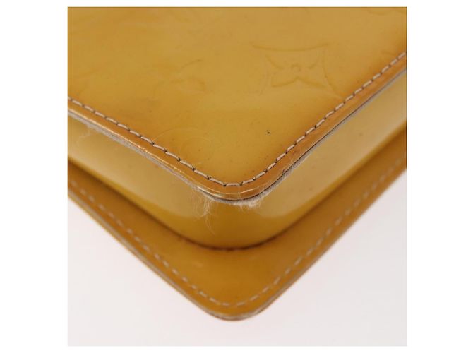 LOUIS VUITTON Bolsa de Accesorios Motto Monogram Vernis Beige M91136 LV Auth INZ016 - vista 16