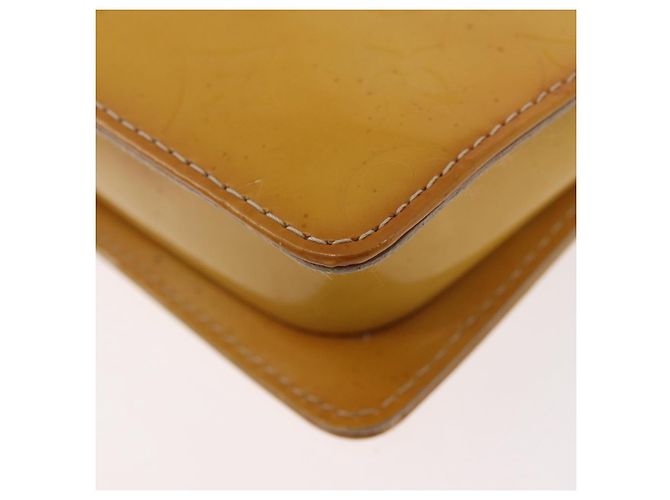 LOUIS VUITTON Bolsa de Accesorios Motto Monogram Vernis Beige M91136 LV Auth INZ016 - vista 17