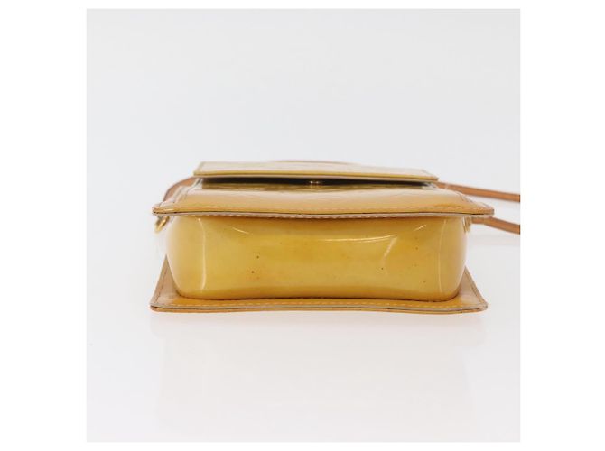 LOUIS VUITTON Bolsa de Accesorios Motto Monogram Vernis Beige M91136 LV Auth INZ016 - vista 5