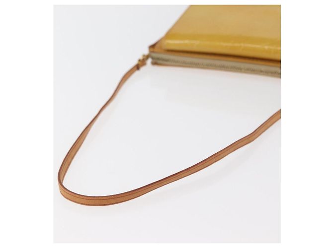LOUIS VUITTON Bolsa de Accesorios Motto Monogram Vernis Beige M91136 LV Auth INZ016 - vista 7