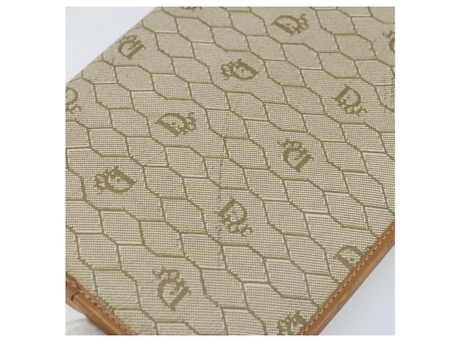 Christian Dior Bolsa de ombro em lona de favo de mel PVC bege dourado Auth ARZ784 - vista 14