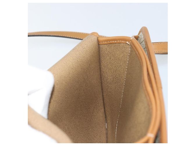 Christian Dior Bolsa de ombro em lona de favo de mel PVC bege dourado Auth ARZ784 - vista 19